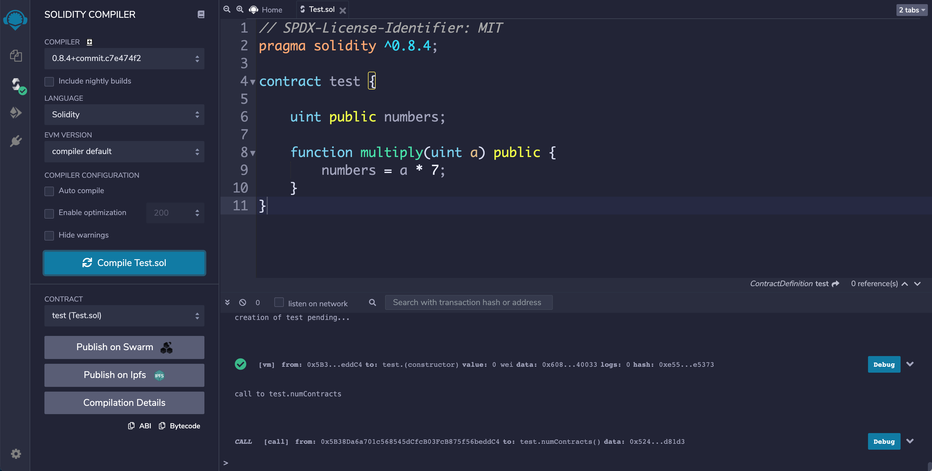 Fig. 1. solidity compiler.