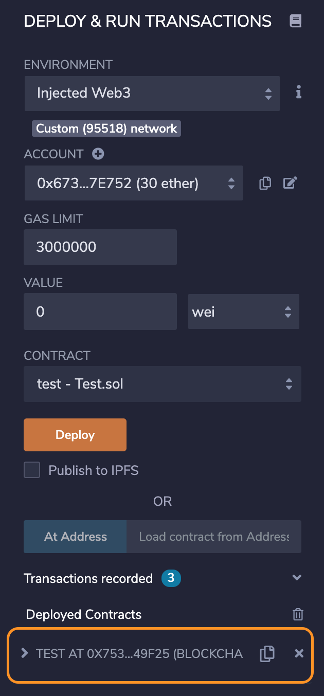 Fig. 5. remix smart contract.